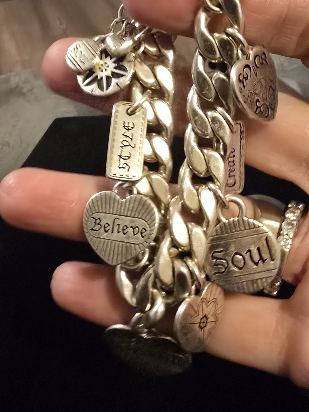 Retired Brighton Manuscript Charm Bracelet - Picture 4 of 5
